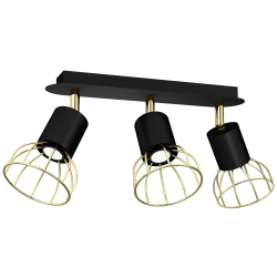 Lampa sufitowa DANTE Black/Gold 3xGU10