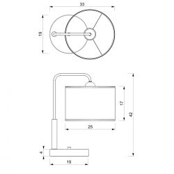 Lampa Stołowa ATLANTA 1xE27