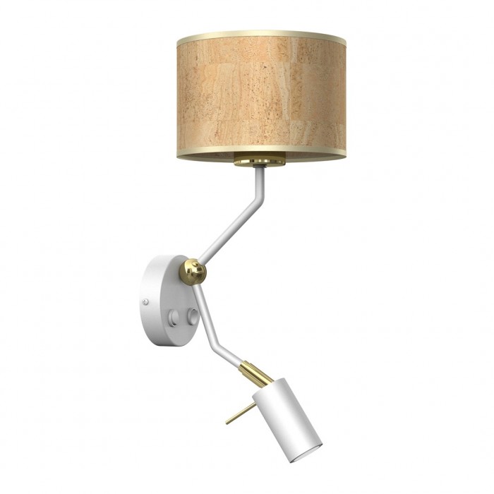 Kinkiet CORK White/Cork 1xE27 + Mini GU10 Kinkiet CORK White/Cork 1xE27 + Mini GU10