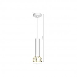 Lampa wisząca DANTE White/Gold 1xGU10