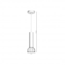 Lampa Wisząca DANTE SILVER 1xGU10
