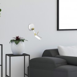 Kinkiet IRIS White/Gold 1x mini GU10