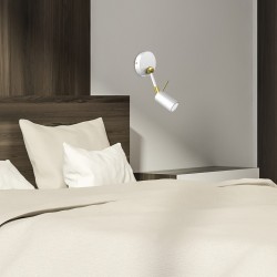 Kinkiet IRIS White/Gold 1x mini GU10