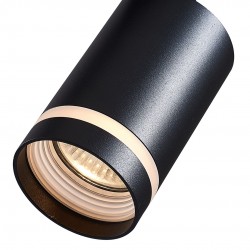 Pipe Ring Track Spot Light Black 1xGU10 - 3 Circuit