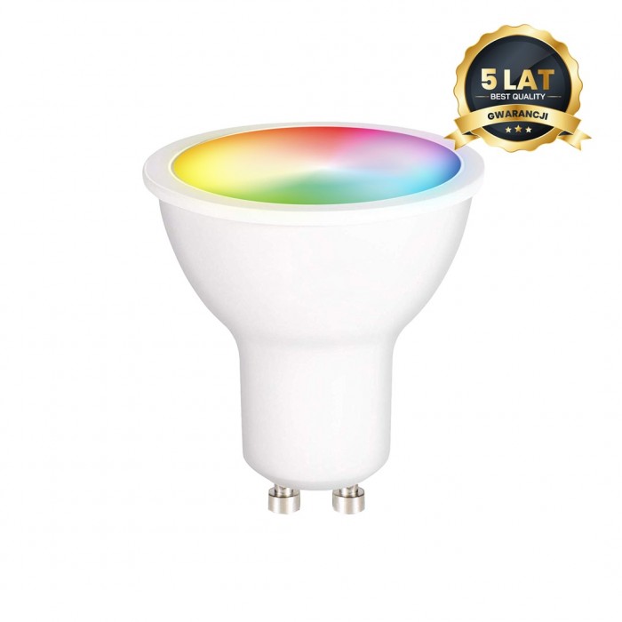 Żarówka LED Wi-FI GU10 5W Smart Tuya RGB+CCT+DIM Żarówka LED Wi-FI GU10 5W Smart Tuya RGB+CCT+DIM