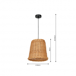 Lampa wisząca VIMINI NATURAL WOOD 1xE27