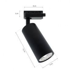 MICA BLACK ZOOM track light 1xGU10 - 3 Circuit