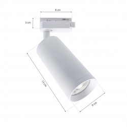 MICA WHITE ZOOM track light 1xGU10 - 3 Circuit