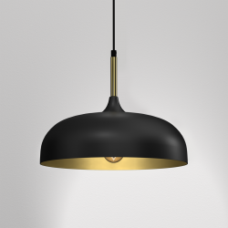 Lampa wisząca LINCOLN BLACK/GOLD 35cm