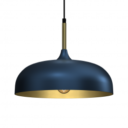 Lampa wisząca LINCOLN BLUE/GOLD 35cm