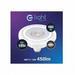Żarówka LED 6W AR111 GU10 4000K/ Biały