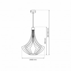 Lampa wisząca CESTA BLACK 1xE27