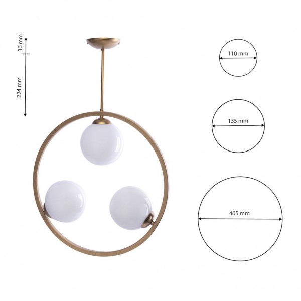 Lampa sufitowa VIENNA 3xE14