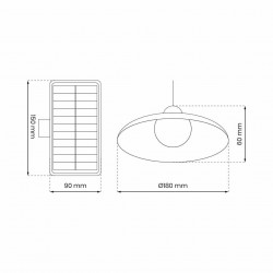 Lampa Solarna Saturn Podwójna