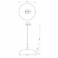Lampa wisząca LINCOLN GREEN/GOLD 1xE27 45cm