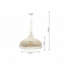 Lampa wisząca VIMINI WHITE 1xE27