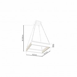 LAMPA WISZĄCA NERO WHITE 32W LED