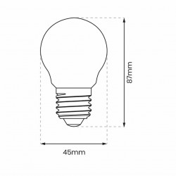 Żarówka Filamentowa LED 1,5W ST45 E27 2700K