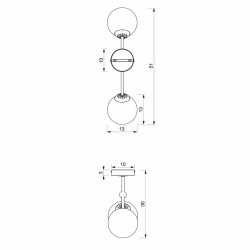 Lampa sufitowa JOY WHITE 2xE14