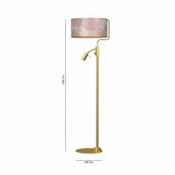 Lampka podłogowa ZIGGY PINK Gold/Pink 1xE27 + 1x mini GU10