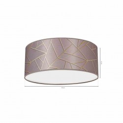 Lampa sufitowa ZIGGY PINK Gold/Pink 2xE27 Ø40cm