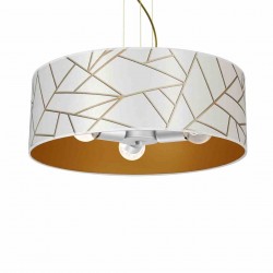 Lampa wisząca ZIGGY WHITE White/Gold 3xE27