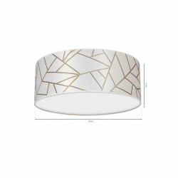 Lampa sufitowa ZIGGY WHITE White/Gold 2xE27 Ø40cm