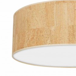 Lampa sufitowa CORK White/Cork 3xE27  Ø60cm