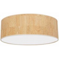 Lampa sufitowa CORK White/Cork 3xE27  Ø60cm