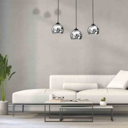 Lampa wisząca TORO BLACK / CHROME 3xE27