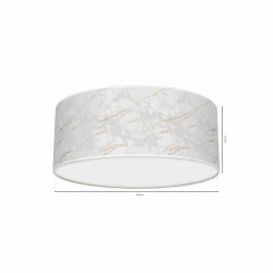 Lampa sufitowa SENSO White/Gold 2xE27 Ø40cm