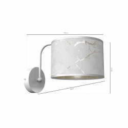 Kinkiet SENSO White/Gold 1xE27