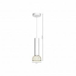 Lampa wisząca DANTE White/Gold 1x mini GU10