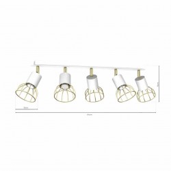Lampa sufitowa DANTE White/Gold 5x mini GU10