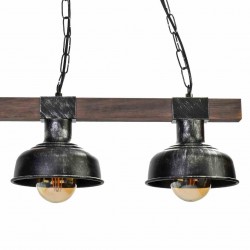 Lampa wisząca FARO BLACK / WOOD 3xE27