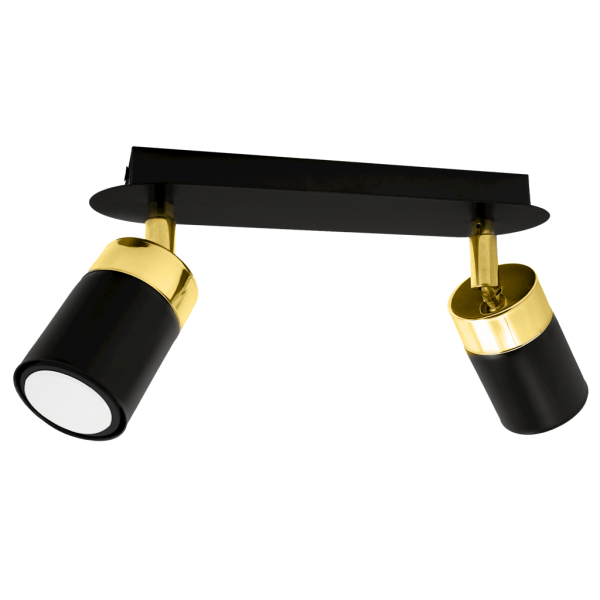 Lampa sufitowa JOKER BLACK/GOLD 2xGU10