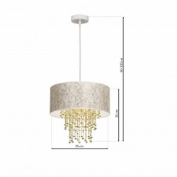 Lampa wisząca ALMERIA WHITE/GOLD 1xE27