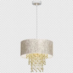 Lampa wisząca ALMERIA WHITE/GOLD 1xE27