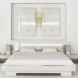 Lampa wisząca ALMERIA WHITE/GOLD 1xE27