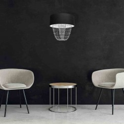 Lampa wisząca ALMERIA BLACK/CHROME 1xE27