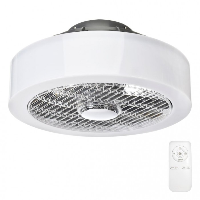 Plafoniera LED MISTRAL 45W z wentylatorem klosz mleczny