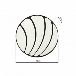 Plafon SHELL BLACK 40W LED Ø480 mm