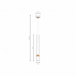 Lampa wisząca JOKER WHITE/WOOD 1xGU10