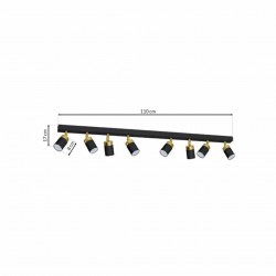 Lampa sufitowa JOKER BLACK/GOLD 8xGU10
