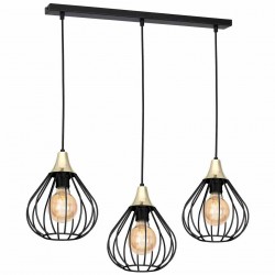 Lampa wisząca KANE BLACK 3xE27