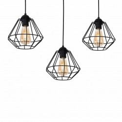 Lampa wisząca COLIN BLACK 3xE27