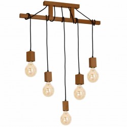 Lampa Wisząca JACK 5xE27 Dąb