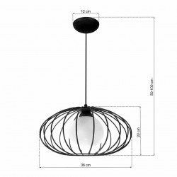 Lampa Wisząca KRONOS BLACK 1xE14
