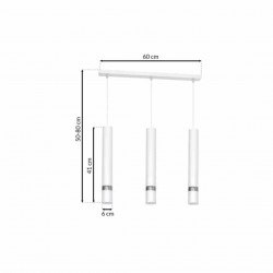 Lampa wisząca JOKER WHITE 3xGU10