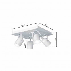 Lampa sufitowa PICO WHITE 4xGU10